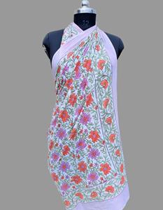 Pareo de algodón bohemio hecho a mano para mujer Pareo de bikini con estampado de bloques y ropa de verano para ropa de playa - Product Image 2