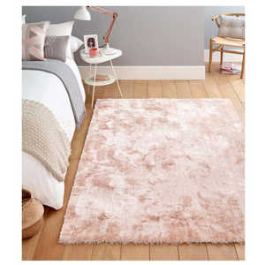 Alfombra Peluda Súper Suave Rosa Brillante ODS33, Conjunto de Suavidad y Estilo Intrigantes - Product Image 3