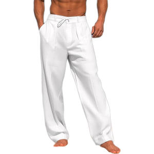 2025 Vintage grande taille hommes pantalons haute qualité léger tricoté toile séchage rapide taille moyenne Style lavé - Product Image 1