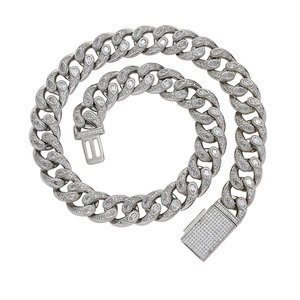 Venta al por mayor Unisex Christian Iced Out Zircon encanto collar Hip Hop rapero regalo joyería - Product Image 5