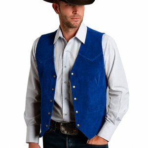 Gilet formel slim pour homme, respirant, avec rivets, de haute qualité, personnalisable avec logo, OEM, pour l'automne - Product Image 3