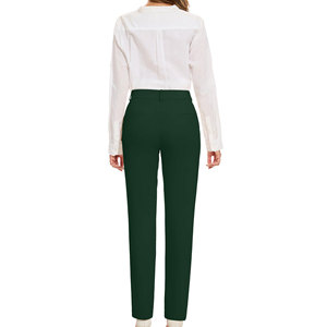 Pantalon chino pour femme 100% coton Coupe régulière Braguette à boutons réglable Taille de qualité supérieure Dernier design 2026 Pantalon chino pour femme - Product Image 2