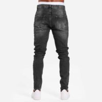 Jeans élégants coupe ajustée pour hommes fabriqués sur mesure par OEM avec design classique et tissu durable pour un usage quotidien