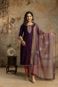 Juego de tela tejida de algodón suave para bodas festivas, pantalón Kurti lavable y Dupatta de nuestra nueva colección con cintura natural - Product Image 3