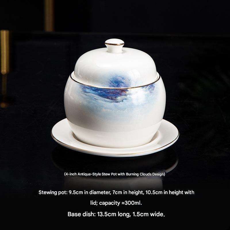 Olla para estofado Shao huo yun de 4 pulgadas con plato