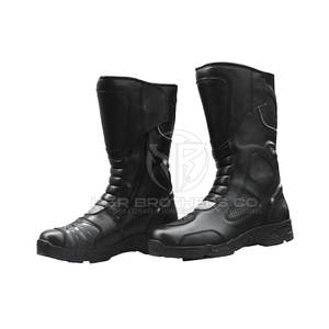 High Ankle Breathable Winter Motorbike Shoes with Reinforced <b>Toe</b> <b>Cap</b> Anti-Crash Design Customizable Leather Racing Shoes - Product Image 1