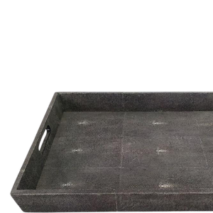 โมเดิร์นหรูหราสี่เหลี่ยมผืนผ้าตกแต่ง FAUX SHAGREEN ถาดขายส่งโต๊ะไม้ shagreen ถาดเสิร์ฟสําหรับโต๊ะกาแฟ - Product Image 6