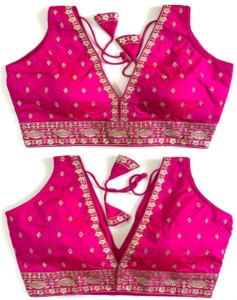 La blusa moderna tiene Zari, trabajo de hilo y trabajo hecho a mano Listo para la blusa Tiene un patrón abierto Froent y hermoso nudo de verano - Product Image 1