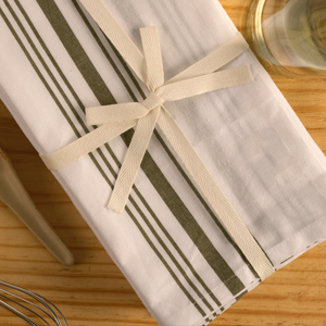 Serviette Bistro 100% coton serviettes de cuisine tissées vert olive durables à séchage rapide pour un usage domestique - Product Image 1