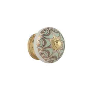 มือจับประตูตู้เซรามิกพอร์ซเลนลายฟักทองหลากสีสไตล์วินเทจสำหรับตกแต่งบ้าน ห้องครัว ตู้เสื้อผ้า ลิ้นชัก - Product Image 5