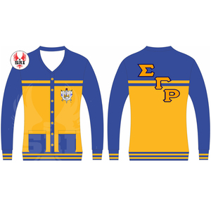 Suéteres de Chenilla Bordados con el Logotipo de las Letras Griegas Sigma Gamma Rho, Ropa de Moda Personalizada para Hermandades Femeninas, Manga Larga - Product Image 2