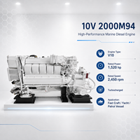 Moteur diesel marin SCDC MTU Série 2000 10V 2000M94 V-Type 10 cylindres 4 temps 6 cylindres pour yacht, bateau de patrouille et bateau de travail