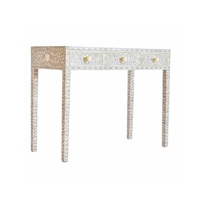 โต๊ะข้างเตียงฝังกระดูกลายดอกไม้แบบทันสมัยงานประดิษฐ์ที่สวยงามหรูหราชิ้นเน้นสำหรับรับประทานอาหารและห้องนั่งเล่น - Product Image 2