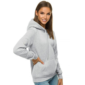 Sudadera con capucha de algodón para mujer, servicio OEM, diseño personalizado, con bolsillo canguro. - Product Image 2