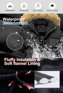 Chaqueta de Plumón con Capucha de Piel, Cortavientos, Informal, para Hombre, de Fabricación Superior, Personalizada, en Oferta, Impermeable, para la Temporada de Invierno - Product Image 4