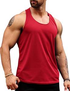 เสื้อกล้ามกีฬาผู้ชายสำหรับวิ่ง ออกกำลังกาย ฟิตเนส เนื้อผ้าโพลีเอสเตอร์ ระบายอากาศได้ดี คุณภาพสูง เหมาะสำหรับเล่นกีฬาในยิม - Product Image 1