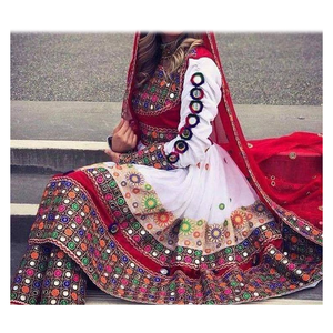 เดรสแบบดั้งเดิมของอัฟกานิสถานพร้อมงานปักทำมือมีขนาดและสีตามสั่ง - Product Image 2