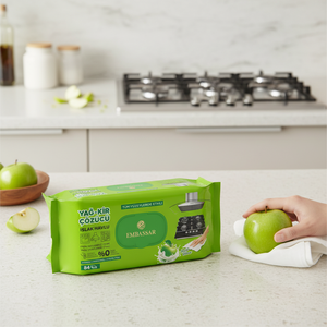 Advanced Apple Fragrance Wet Wipes Strong Kitchen Cleaning <b>Disposable</b> Towels for Grease and Dirt Removal - Product Image 1
