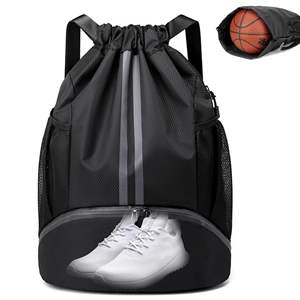 Sac à dos de sport de voyage léger personnalisé en toile résistante et écologique 30-40L avec cordon de serrage imperméable - Product Image 1