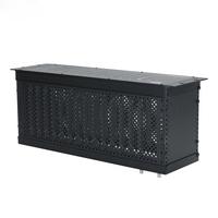 Boîtier de rack 3U en aluminium anodisé noir avec rail CPCI pour amplificateur d'instrument de projet, matrice audio, sous-rack, armoire, boîtier, châssis, boîte