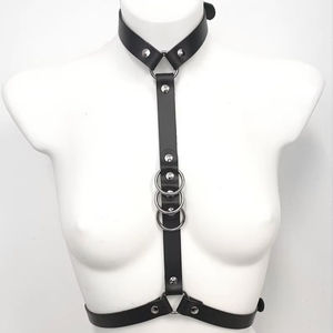 Harnais de poitrine ceinture en cuir femmes sangles de ceinture boucles mode LWH-0045B de corps - Product Image 1