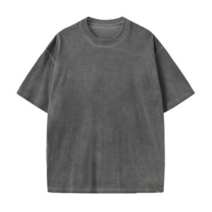 Logo d'impression de broderie personnalisé OEM avec 245gsm lourd taille américaine teint à la mode transfrontalière T-shirt pour hommes - Product Image 3