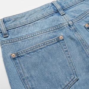 Pantalons en jean larges et décontractés pour femmes, en coton, couleur personnalisée, respirants, durables, lavage vintage, prix raisonnable, taille plus, mode - Product Image 5