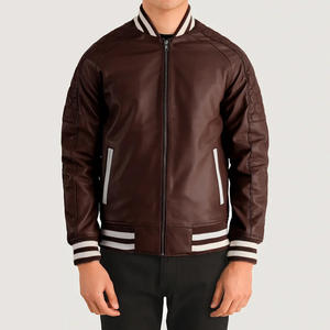 Vestes pour hommes dernière conception veste universitaire vintage pour hommes en 100% cuir véritable vestes universitaires sur mesure - Product Image 4