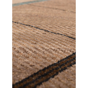 Manchaha Beige <b>Brown</b> Hand Knotted <b>Wool</b> Bamboo Silk Rugs-for Home Chevrons Rectangles for Bedroom Living Hallway Carpet-Les-2317 - Product Image 3