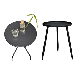 Mesa auxiliar de Metal con recubrimiento de polvo negro, mesa de centro de diseñador hecha a mano simple, Centro de Metal con estilo clásico - Product Image 2