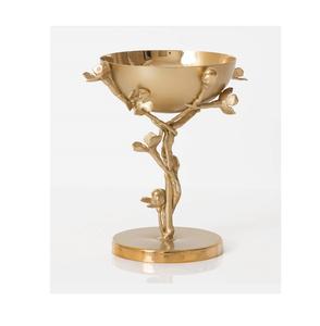 Brûleur Bakhoor en laiton de couleur or de conception fantastique brûleur d'encens de forme ronde de qualité supérieure avec support de feuille en laiton - Product Image 3