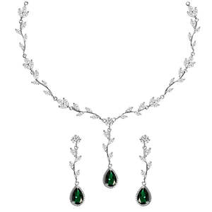 Compre Conjuntos de Collares de Plata de Ley 925 de Primera Calidad para Mujer, con Patrones Geométricos y Numéricos, Chapados en Rodio, para Compromiso o Aniversario - Product Image 1