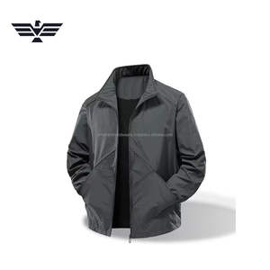 Chaqueta Cortavientos con Cuello Alto y Logotipo Personalizado para Hombre, Chaqueta Informal con Cremallera, de Lona Delgada, Resistente al Viento, Talla XS - Product Image 3