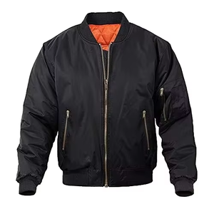 Blousons Bomber MA-1 Personnalisés avec LOGO sur le devant, Vente en Gros, Hiver, Coupe-Vent, Imperméables, pour Hommes, Col Montant Teint, Boutons Cachés - Product Image 5