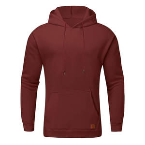 Sweat à capuche uni en pur coton pour homme (couleur marron personnalisée style Youth 10oz Premium Blend Solid Color Pullover Hoodie in 14 + Colors - Product Image 2