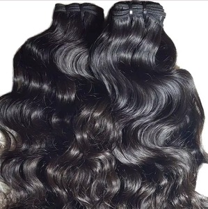 Cabello Indio Premium de Doble Trama, Tejido a Mano, Ondulado, Remy, Color Natural - Product Image 4