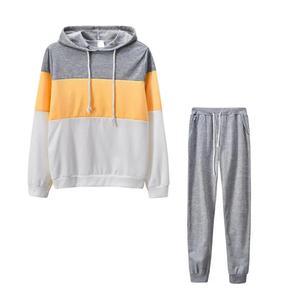Survêtement Femme Broderie Détresse Hoodie et Jogger Deux Pièces - Product Image 1