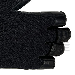 Gants de cyclisme demi-doigts personnalisés avec logo personnalisé Fabricant de mitaines de vélo de route en cuir noir OEM à Sialkot, Pakistan - Product Image 4