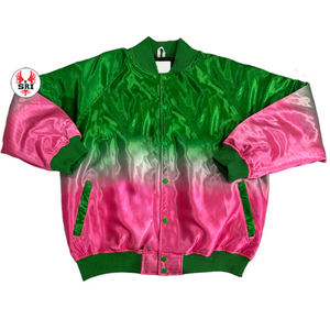 Veste bomber vintage Alpha Kapa Soror, vêtements grecs, veste en satin, patchs brodés, poignets côtelés, style de sororité classique - Product Image 5