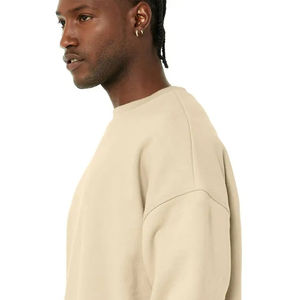 Sweat-shirt pour homme de haute qualité, échantillon, manches en jacquard personnalisées, pull d'hiver, design OEM, coton/polyester écologique - Product Image 4