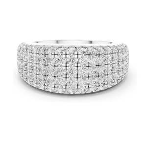 Bague éternité pavée de diamants de laboratoire de 2,28 carats au total pour femme, clarté VVS-VS EF, or 18 carats, 14 carats, 10 carats et argent 925, rose - Product Image 1
