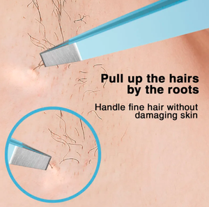 Pince à épiler professionnelle en acier inoxydable pour sourcils et cils, 4 pièces, personnalisable avec logo, haute qualité, à pointe inclinée et plate pour un fini impeccable - Product Image 4