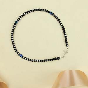 Tobillera de Plata 925 con Diseño de Ojo Turco y Cuentas, Bañada en Oro con Diamante Central, Ideal para Fiestas o Regalo - Product Image 6