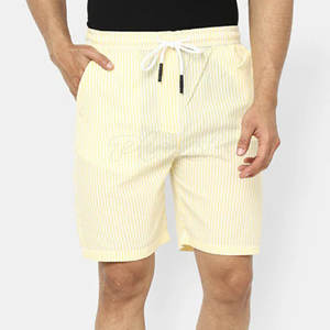 กางเกงขาสั้นลำลองของผู้ชายคุณภาพสูงผ้าแคนวาสแบบปิดเอวยางยืดแห้งเร็วระบายอากาศได้ดีสีพื้นสไตล์ใหม่ - Product Image 2