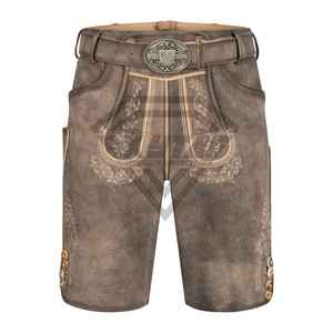 Nouveau modèle Short bavarois Oktoberfest 2025-26 Short Lederhosen en cuir véritable de qualité supérieure Ceinture élastique confortable - Product Image 1