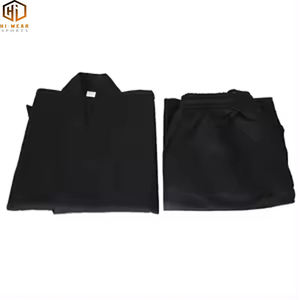 เครื่องแบบคาราเต้สีดำชุดคาราเต้โพลีเอสเตอร์ศิลปะการต่อสู้ชุดคาราเต้ของคุณเองขายส่งโลโก้ - Product Image 3