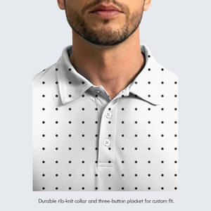 Tricot de jersey coupe ajustée décontracté de luxe pour hommes pour polo pull de golf à manches longues avec motif solide de teinture de vêtement foncé - Product Image 4