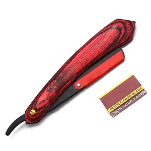 Classic Straight Barber Razor Shaving Knife with Wood Handle 1-2 Years Blade <b>Edge</b> Product - Product Image 3