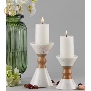 Latest Collection Super Quality Decorative White <b>Marble</b> <b>Candle</b> Holder for Home Decoration Unique <b>Candle</b> Jar Handmade Tabletop - Product Image 4