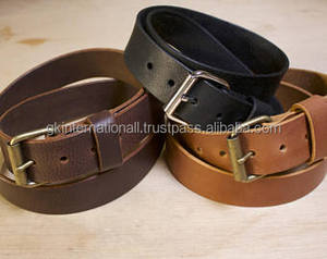 Ceinture en cuir marron noir de haute qualité 100% cuir véritable disponible dans toutes les tailles au prix de gros d'usine - Product Image 4